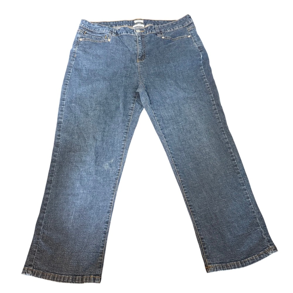Liz & Co. Women's Blue Denim Stretch Jeans Size 14 Casual Comfort‎